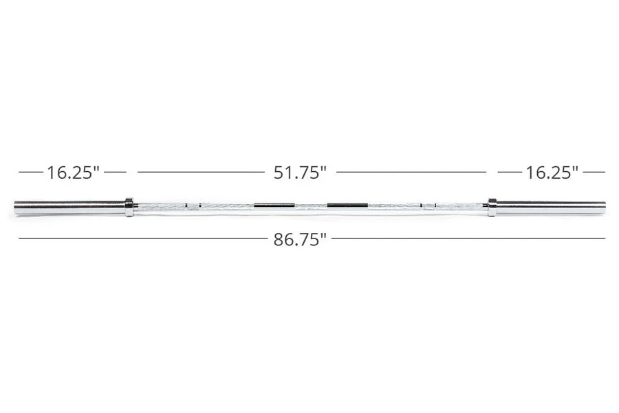 Warrior Economy Olympic Chrome Barbell (7ft) - Image 4