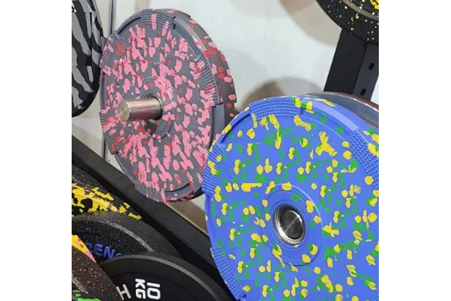 Warrior Fleck Easy-Grip Rubber Bumper Plates - Image 5