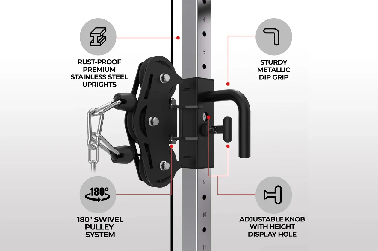 Warrior FT900 Cable Pulley Functional Trainer Home Gym - Image 12