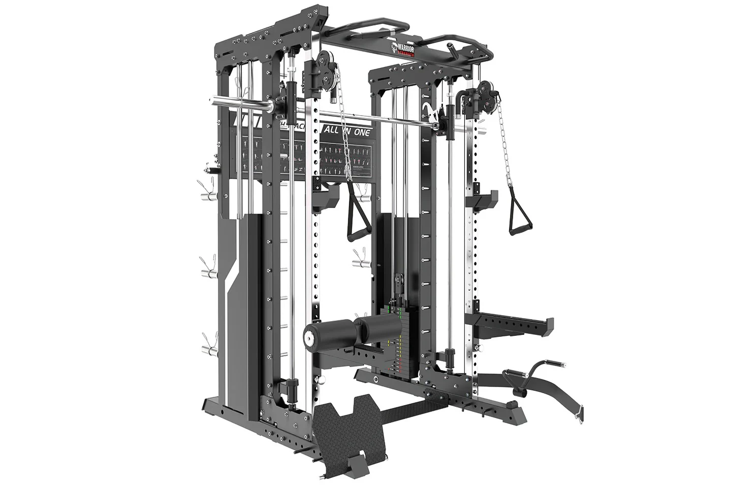 Warrior 901 All-in-One Power Rack Cable Pulley Home Gym w/ Counter-Balanced Smith Machine