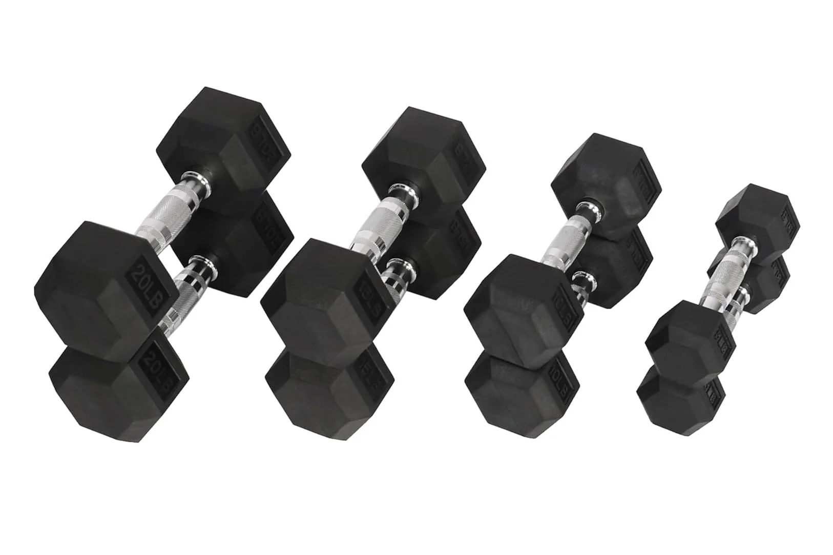 Warrior Rubber Hex Dumbbell Sets (5-50lbs & Up) (🧨JULY 4th SALE) - Image 3