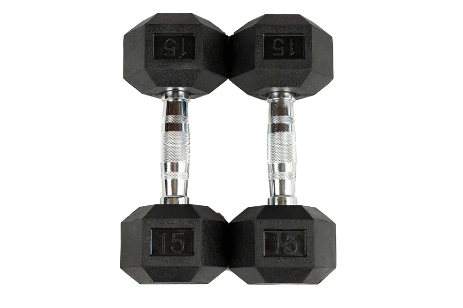 Warrior Rubber Hex Dumbbell Sets (5-50lbs & Up) (🧨JULY 4th SALE) - Image 4