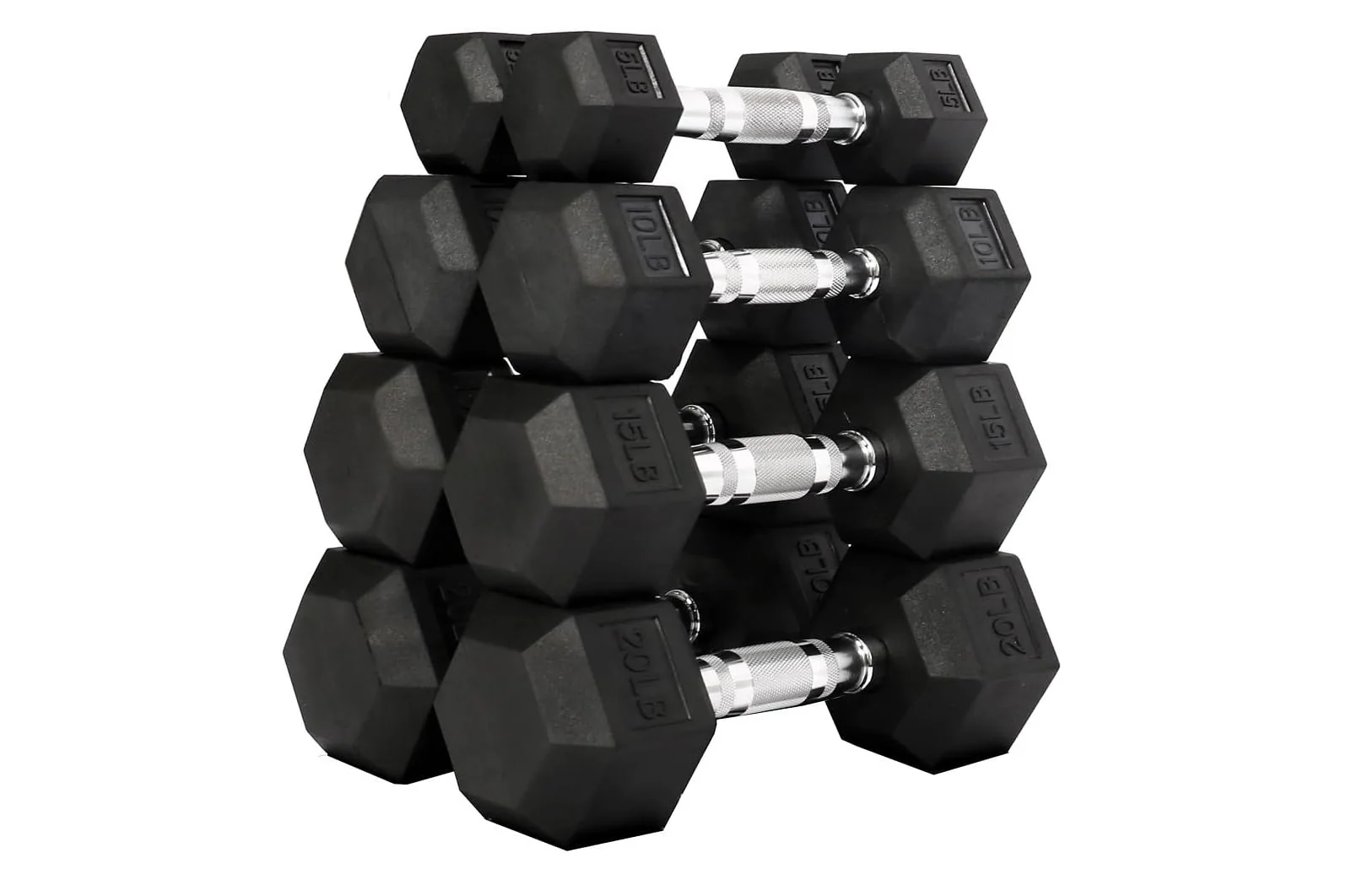 Warrior Rubber Hex Dumbbell Sets (5-50lbs & Up) (🧨JULY 4th SALE) - Image 8