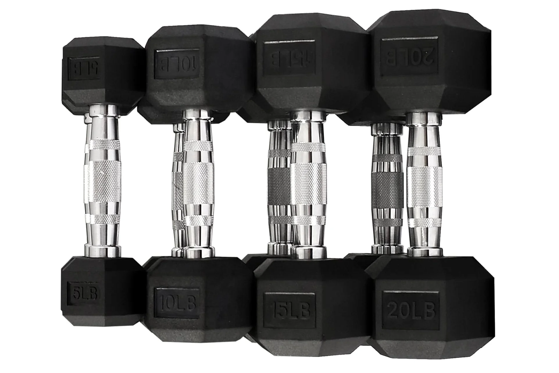 Warrior Rubber Hex Dumbbell Sets (5-50lbs & Up) (🧨JULY 4th SALE) - Image 9