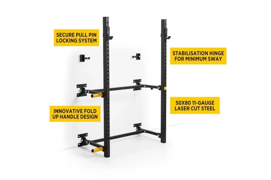 Warrior Wall-Mounted Fold-Up Squat Rack V2 - Image 5