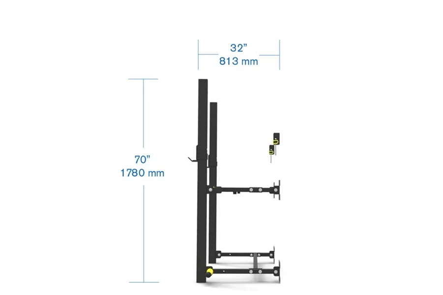 Warrior Wall-Mounted Fold-Up Squat Rack V2 - Image 6